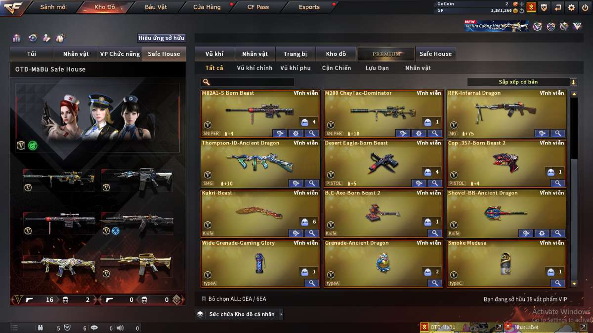 shop acc cf uy tin gia re